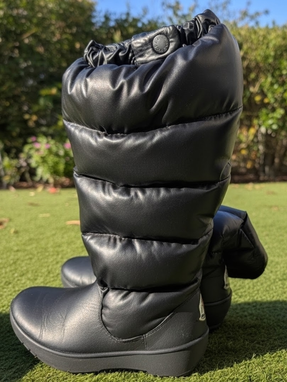 Moncler Leather Logo Boots